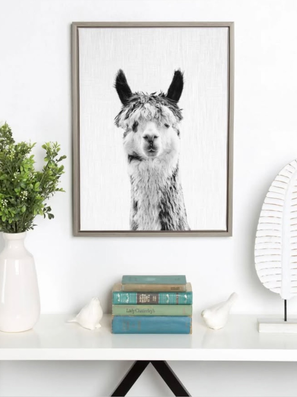 Sylvie by Simon Te Tai Kate and Laurel Llama Wall Print Hanging Art